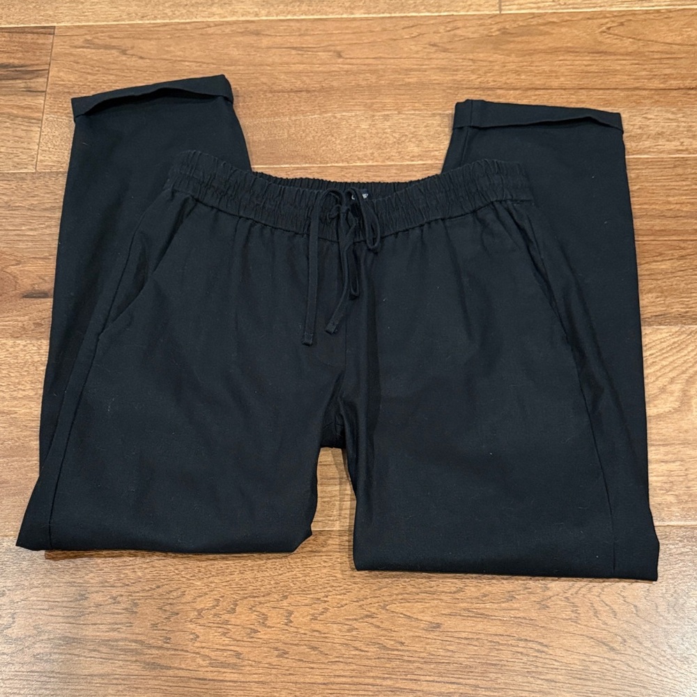J Crew Women's Black Drawstring Pants
